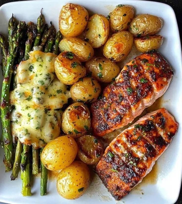 Salmón grillado