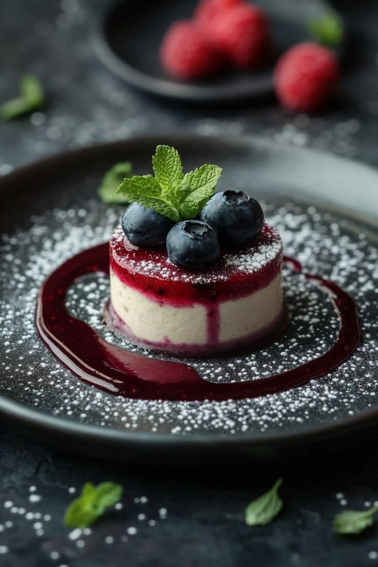 Panna cotta de frutos rojos